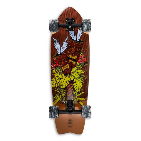 Happy Riding Surfskate Tiki Totem Fish Mogano 32"